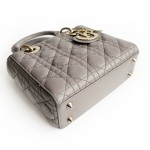 Christian Dior Lady Dior Quilted Lambskin Top Handle Bag